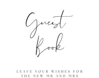 Wedding Guest Book Sign, Cards & Gifts Sign, menu template, elegant wedding signs