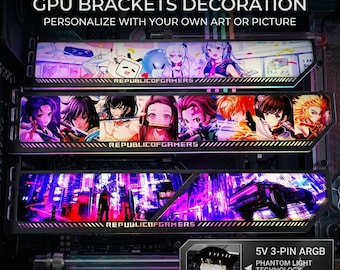 Custom Picture Horizontal GPU Bracket ARGB GPU Side Panel Graphics Card Holder Decoration