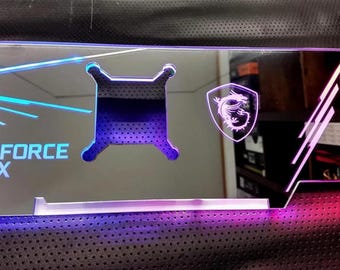 Custom ARGB Mirrored GPU Backplate, Gaming PC Light Board Decoration
