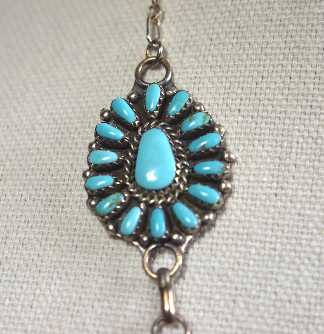 Daniel Benally Navajo Turquoise and Sterling Silver Necklace Etsy