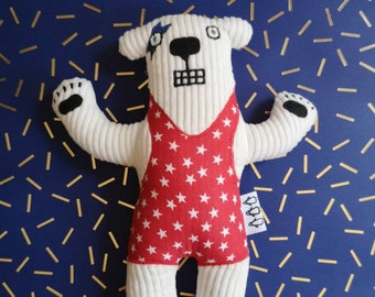 Child's toy/plush - David Bowie inspired Haystacks the Polar Bear