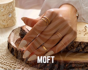 Gold Stacking Rings Set, Minimalist Knuckle Rings, Adjustable Chic Jewelry