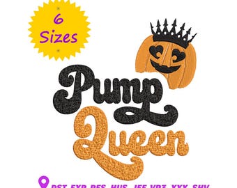 Diseño de bordado de la Reina de las Bombas: Patrón digital de Halloween (PES DST JEF VP3)