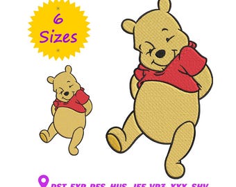 Diseño de bordado de Winnie Pooh, archivo de máquina de Disney (descarga digital)