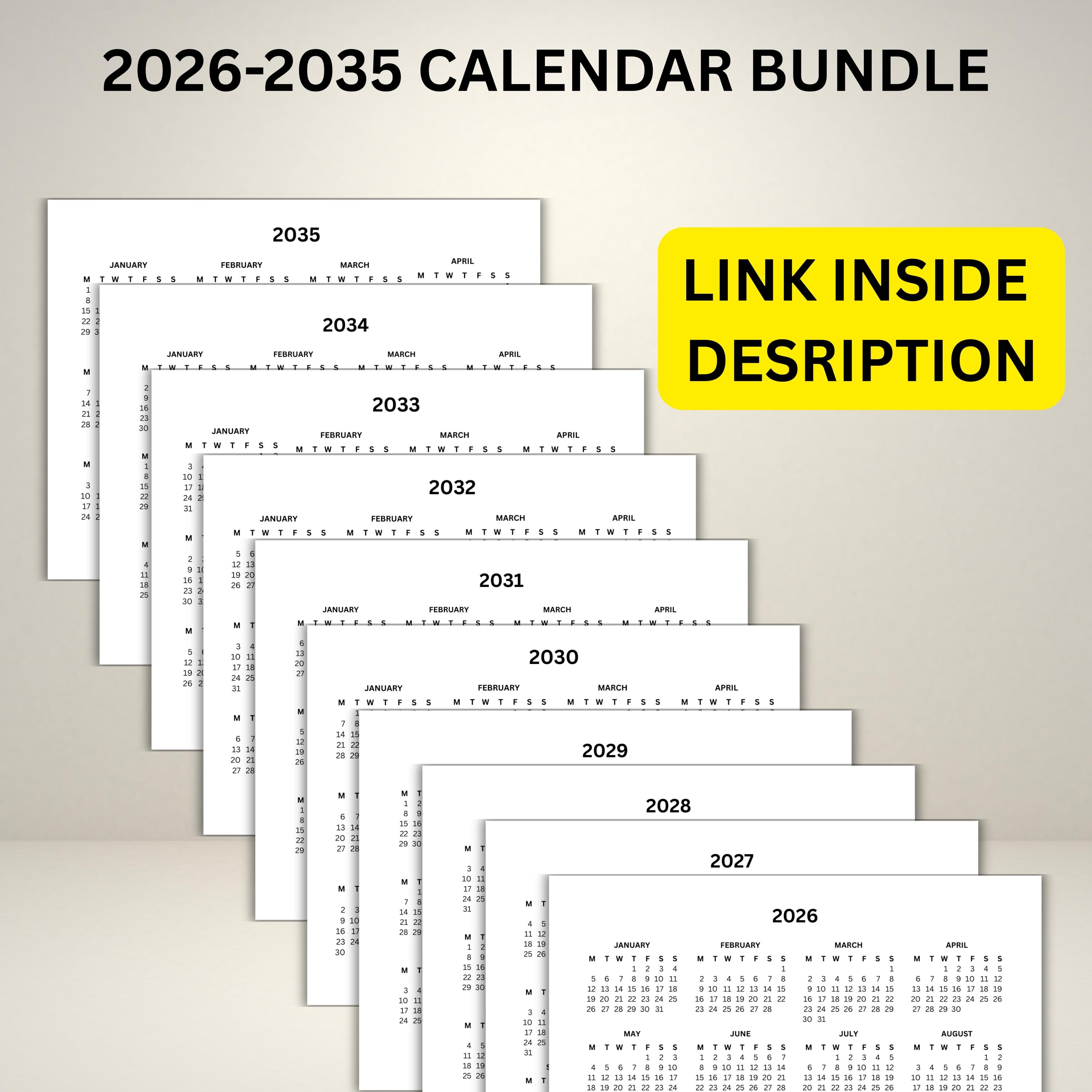 Calendar 2026 With Week Numbers Printable PDF Instant Download | Sunday ...