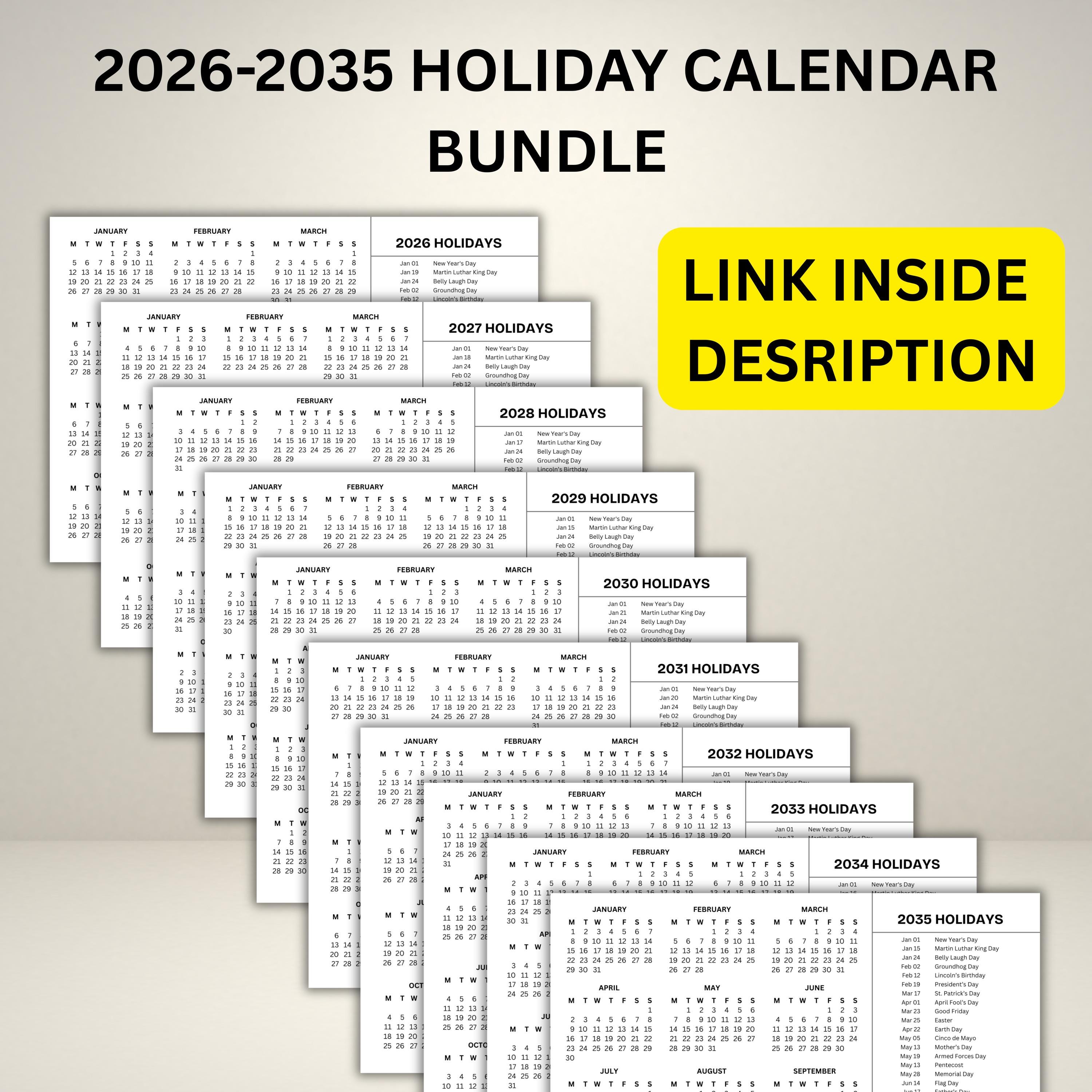 Calendar 2026 With Week Numbers Printable PDF Instant Download | Sunday ...