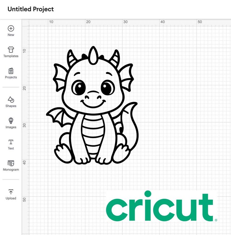 Baby Dragon SVG Clipart, Baby Dragon Fantasy SVG, Cute Dragon SVG ...
