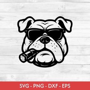 Cabeza de bulldog, imágenes prediseñadas de bulldog, mascota de bulldog SVG - Png - Eps - Dxf, bulldog Svg, bulldog PNG, logotipo de bulldog Svg, descarga instantánea