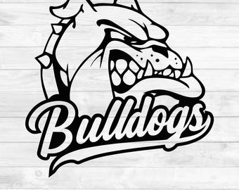 Bulldog Svg Logo - Bulldog Head Clip Art - Mascot Bulldog SVG PNG EPS dxf - Bulldog Png - Instant Download