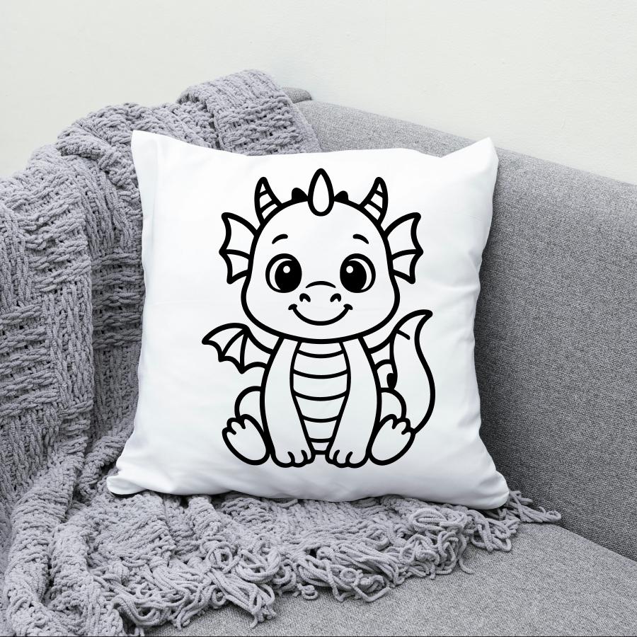 Baby Dragon SVG Clipart, Baby Dragon Fantasy SVG, Cute Dragon SVG ...