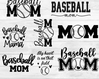 Baseball Mom SVG Set, baseball shirt Design svg, Mom Life Baseball SVG, Sports Baseball SVG, Supportive Baseball Mom, Cricut Cut baseball