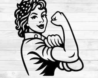 We Can Do It - svg, feminist svg, Strong Woman SVG, Feminist art PNG, Feminist Cut File, Clipart, Digital File, Svg File, Silhouette