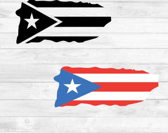 Puerto Rico SVG | Puerto Rican Flag | Puerto Rico Island Map PNG | Clip Art Sublimation | Instant Digital Download