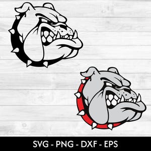 Bulldog Svg Logo - Bulldog Head Clip Art - Mascot Bulldog SVG PNG EPS dxf - Bulldog Png - Instant Download