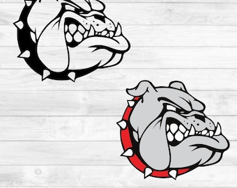 Bulldog Svg Logo - Bulldog Head Clip Art - Mascot Bulldog SVG PNG EPS dxf - Bulldog Png - Instant Download