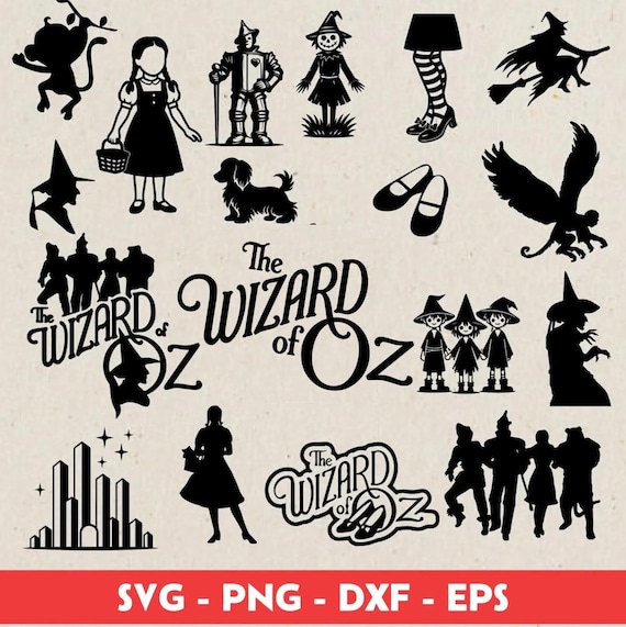 レア！BABY ♡ オズの魔法使い　SK ブラック　サンプル品 オズの魔法使い SVG バンドル、PNG 魔法のオズの魔法使い、おとぎ話の