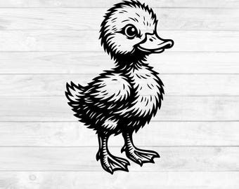 Duckling SVG, Baby Duck, Fluffy Bird PNG, duck cricut Silhouette Clipart, Svg Cut File, duck svg Instant Download