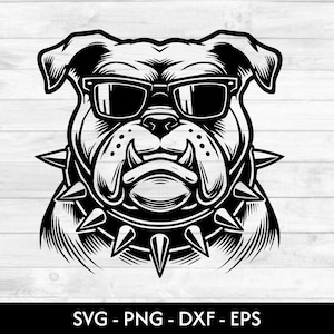 Bulldog Head Logo SVG | bulldog Mascot Clip Art | Bulldog PNG, dxf, EPS Files | Instant Digital download