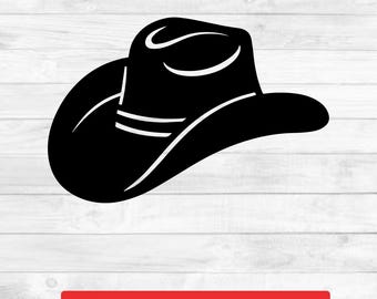 Cowboy Hat SVG Cut File - Western Clipart for Cricut and Silhouette - Country Rodeo Design png dxf eps