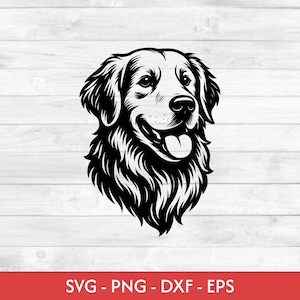 SVG File Golden Retriever Head - Vector Images Clipart Dog Golden Retriever Logo