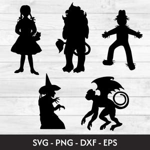 Pacchetto SVG Magical Wizard per Cricut, Clipart del Mago di Oz, PNG delle fiabe, file digitali Cricut, download del Mago di Oz, design a tema Oz
