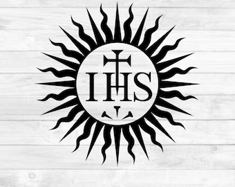 カトリック IHS シンボル / SVG DXF / Iesus Hominum Salvator / 人類