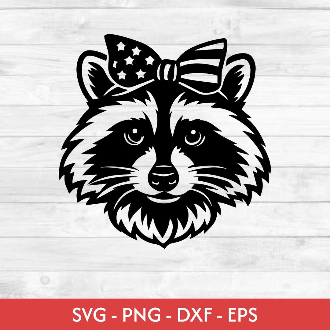 Raccoon Svg, Cricut Feral but Free Svg, Patriotic Raccoon Svg, USA ...