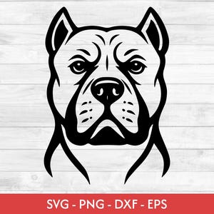 Pitbull vektor SVG-fil – Hund Clipart-bild för logotyp – Pitbullhuvud