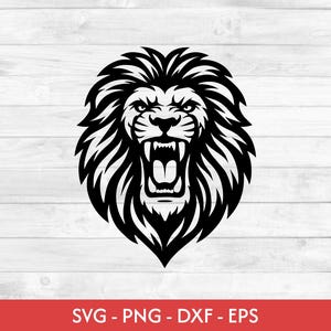 Lion SVG, Lion Face SVG, Lion Silhouette PNG, Lion Face png, Lion Digital Download, Lion Cricut