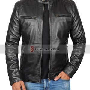 Handmade Men's Genuine Leather JacketReal Sheepskin biker Slim Fit Leather Jacket Premium Black Leather Jacket made in Pakistan