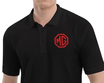 5 Colors! Polo Shirt - Red Embroidered MG Logo