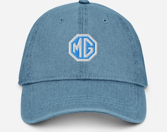 3 Colors! MG Logo in Blue/White - Embroidered Denim