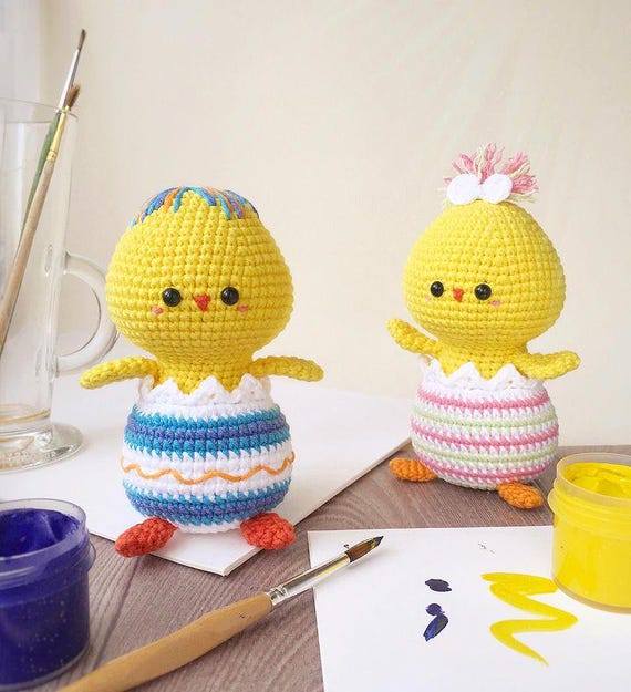 あみぐるみ ひよこ イースター かぎ針編みのイースターひよこ編みぐるみ – 手作りぬいぐるみ - Etsy 日本