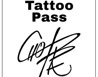Digital Tattoo Erlaubnis - Nur für den persönlichen Gebrauch - Künstlerpass für Chopasketch