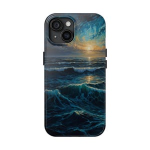 Ocean Wave Tough Phone Cases, Durable Cell Phone Cover, Beach Lover Gift, Waterproof Phone Protector, Summer Vibes Accessories