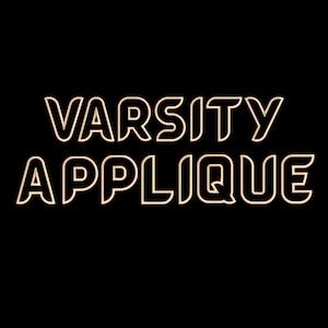 Varsity Applique Embroidery Font: BX, PES + More (6 Sizes) Digital Download
