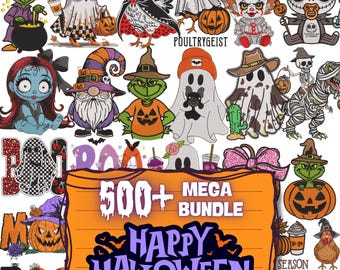500+ Halloween Embroidery Designs: Spooky Mega Bundle (Instant Download)