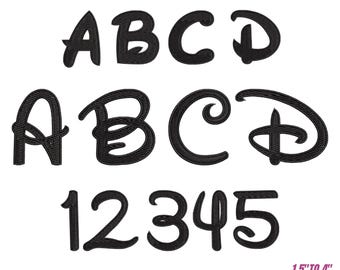 Mouse Alphabet Embroidery Design: Letters, Numbers, 6 Sizes (Digital Download)