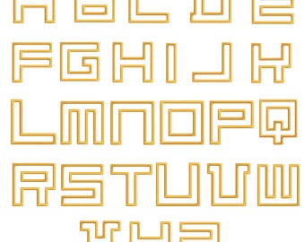 Varsity Applique Embroidery Font: Classic Alphabet (BX, PES, DST Formats) - 6 Sizes (Instant Download)