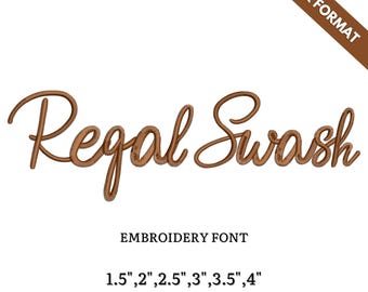 Classic Script Embroidery Font, BX Font (1.5-4 inch)