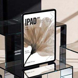Cena PSD da tela do iPad – Pré-visualização de site para tablet para apresentação de interface de usuário e portfólio