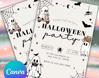 Halloween Party Invitation, Halloween Invitation template, Editable Halloween Invitation, Editable Party Invitation, instant download