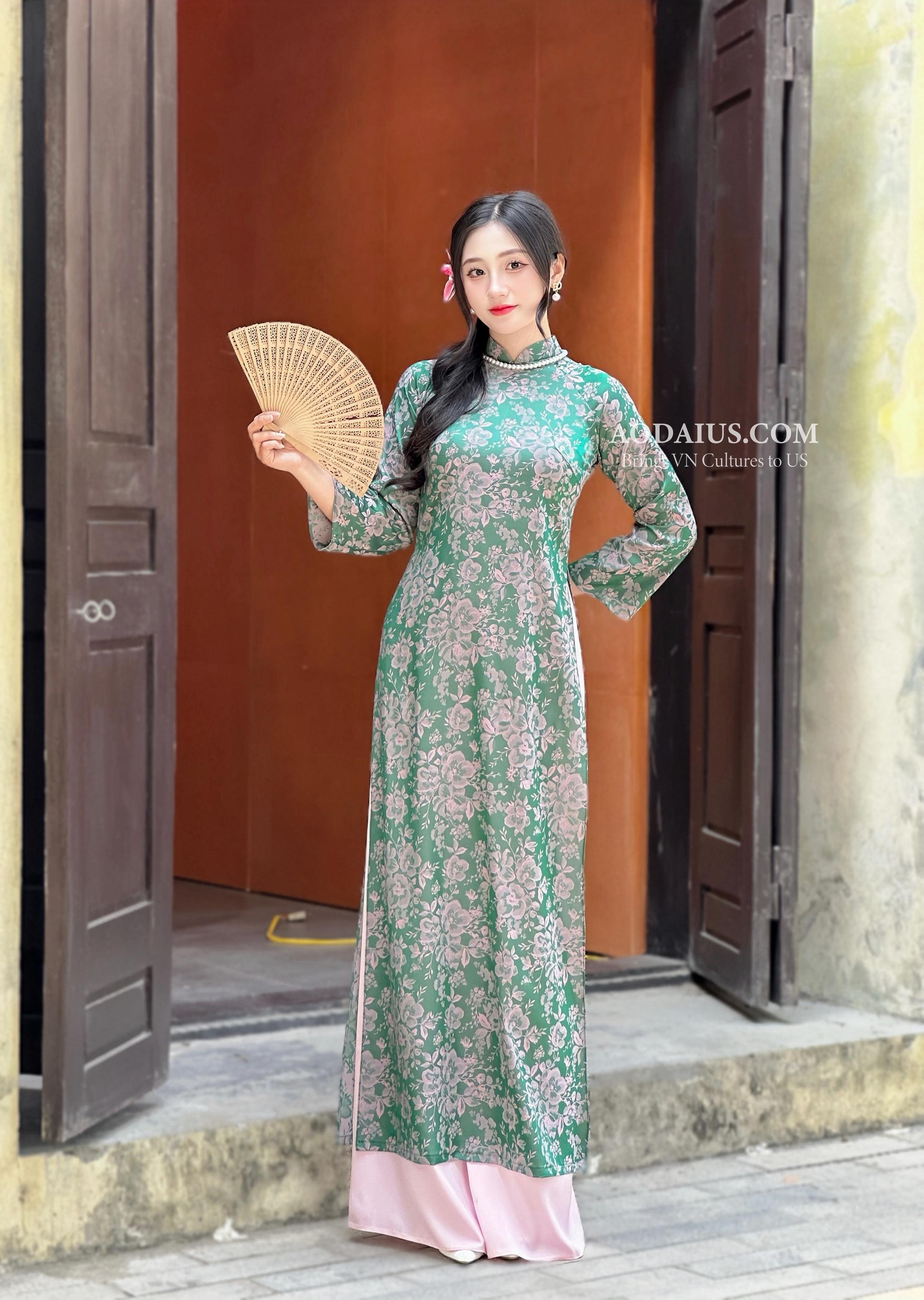 green emerald velvet dress Jade Green Hand-embroidered Fit & Flare Dress