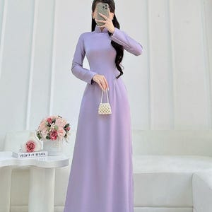 Light Purple Silk Ao Dai - Traditional Vietnamese Dress
