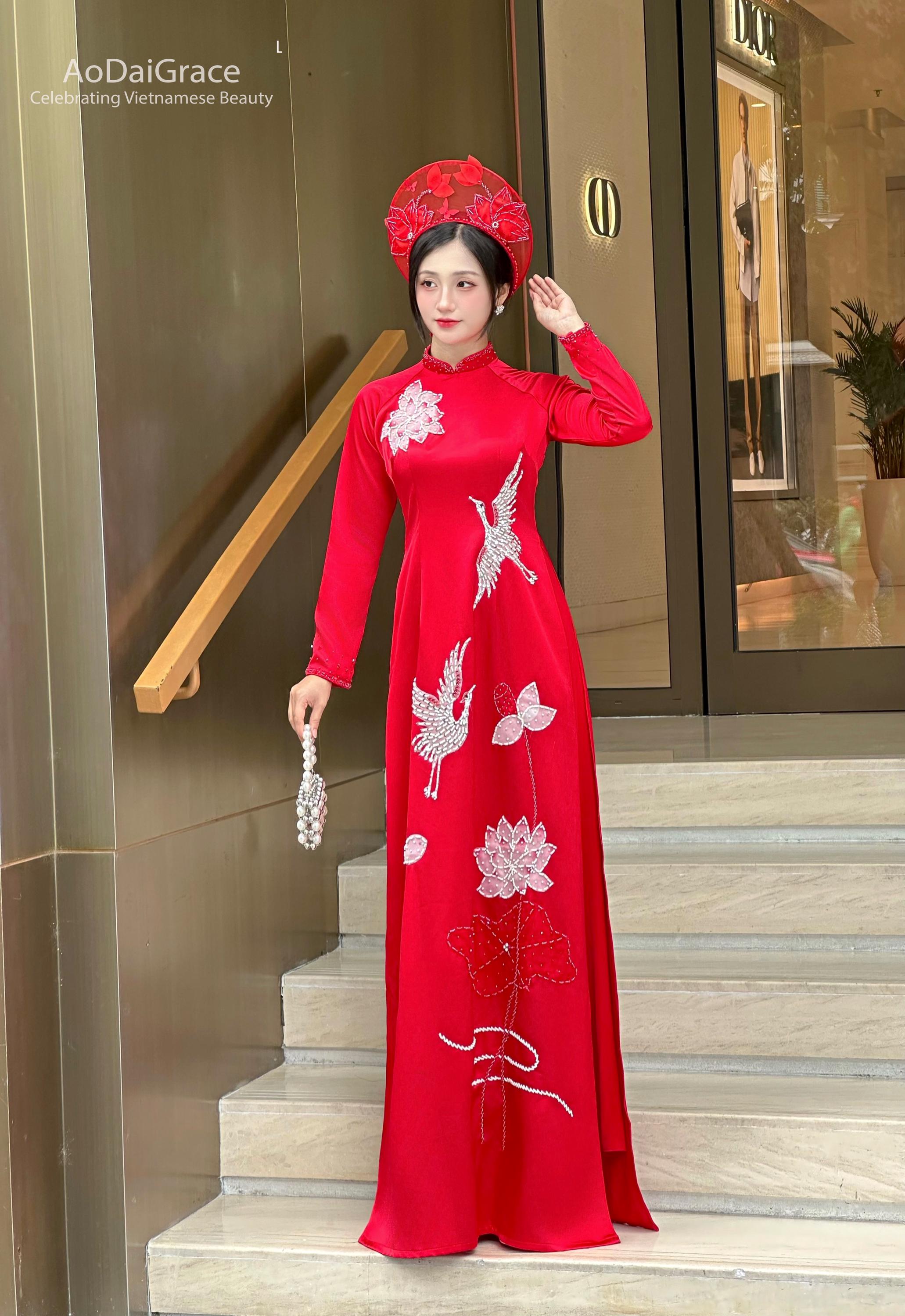 vietnamese wedding dress Female Ao Dai #7 Step into timeless elegance with this stunning Wedding Ao Dai Traditional Vietnamese Wedding Dress |