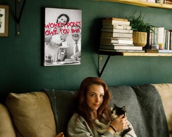 Graffiti "Women Don't Owe You Shit" Vintage Feminist Print | Instant Wall Art