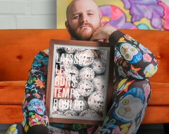 Mardi Gras Disco Ball "Les Bons Temps" Print | Digital Download Wall Art