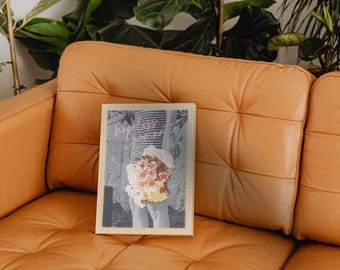 Hopeless Romantic Black & White Floral Bouquet Print | Instant Wall Decor