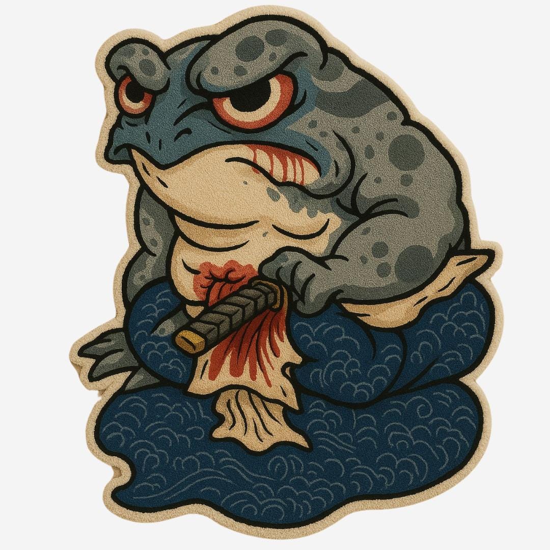 Samurai toad tattoo | Orangetattooshop.com