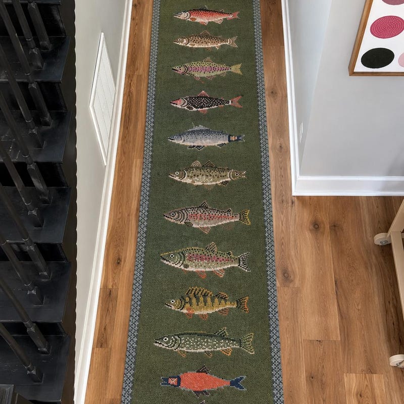 Stair Runner Rug Pattern Cabin Runner Rug 6 - Etsy UK